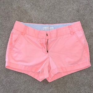 J. Crew Chino Shorts in bright coral
